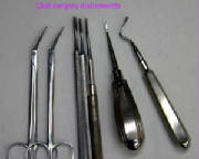 Photo of oral surgery instruments for sharpening