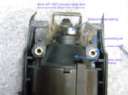 Photo of  an Andis AG  blade drive area