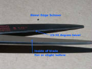 pictures showing a typical bevel edge scissor
